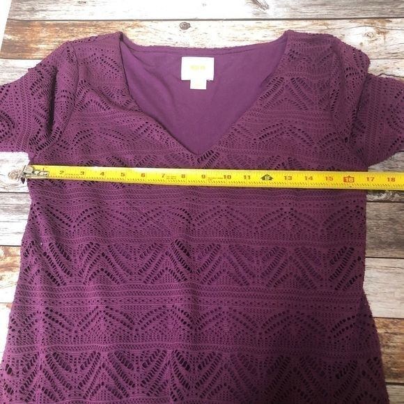 Maeve by Anthropologie eyelet dress purple xs - Picture 11 of 12